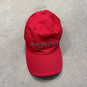 Chevrolet Cap‎ Hat Red Ralph White Adjustable
